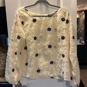 Cream & black flowers Shirt